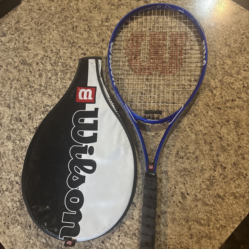 Wilson Roger Federer Cushion Pro Tennis Racket 4 1/4" Volcanic Frame /w Cover